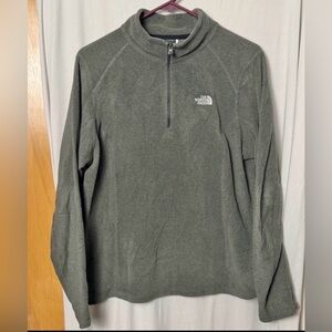 The North Face Charcoal Gray Quarter Zip Fleece Pullover Size Large